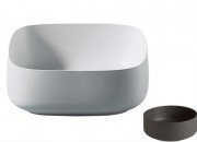 Раковина для ванної кімнати ArtCeram Cognac 46х41 см кераміка чорний (nero roma) COL007 20;00