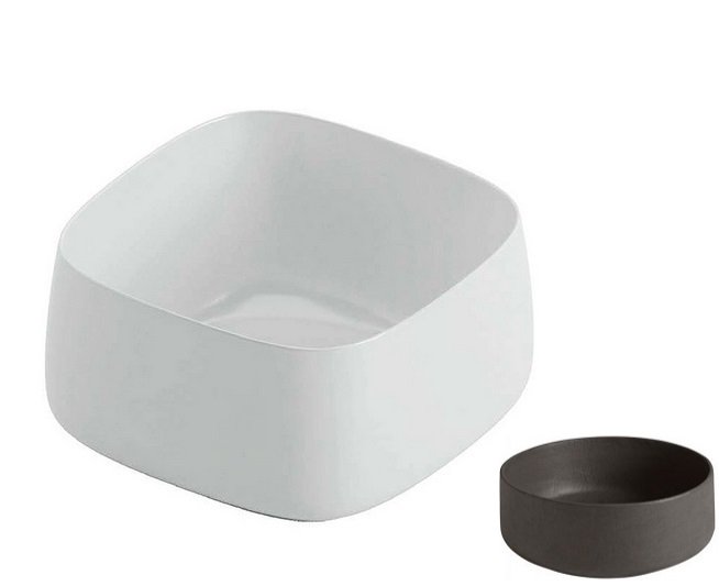 Раковина для ванной ArtCeram Cognac 43х43 см керамика чёрный (nero roma) COL006 20;00