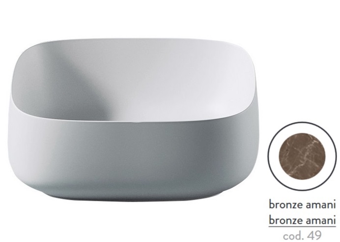 Раковина для ванной ArtCeram Cognac 46х41 см керамика bronze amani COL007 49;00
