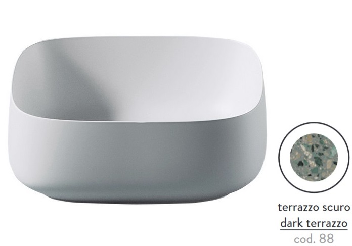 Раковина для ванной ArtCeram Cognac 46х41 см керамика terrazzo scuro COL007 88;00