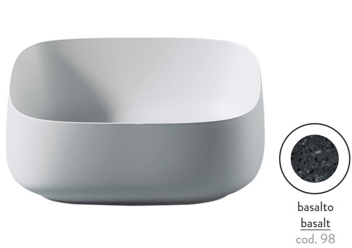 Раковина для ванной ArtCeram Cognac 46х41 см керамика базальт COL007 98;00