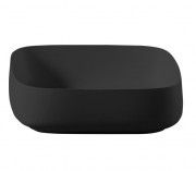 Раковина для ванної кімнати ArtCeram Cognac 55х35 см кераміка чорний матовий COL008 17;00