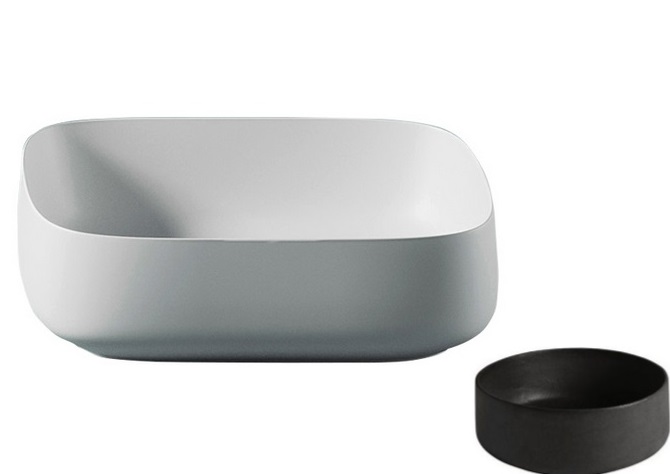 Раковина для ванной ArtCeram Cognac 55х35 см керамика чёрный (nero germania) COL008 21;00