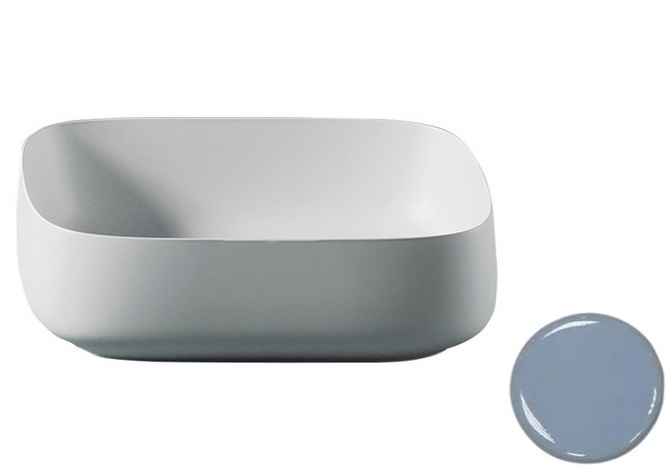 Раковина для ванної ArtCeram Cognac 55х35 см кераміка блакитний COL008 32;00