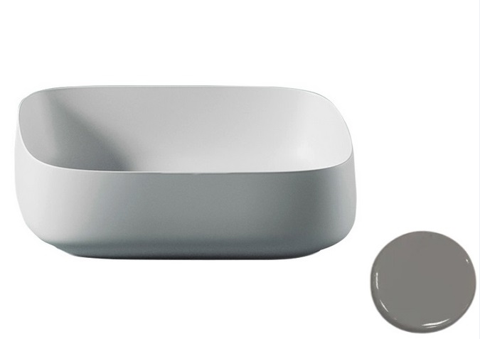 Раковина для ванної ArtCeram Cognac 55х35 см кераміка сірий COL008 34;00