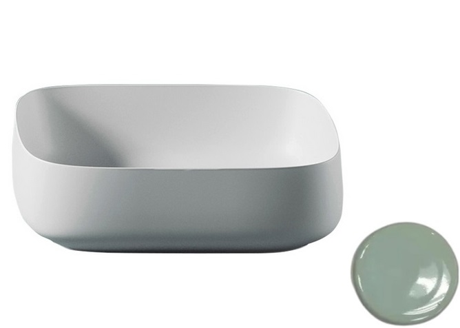 Раковина для ванной ArtCeram Cognac 55х35 см керамика светло-зеленый COL008 35;00