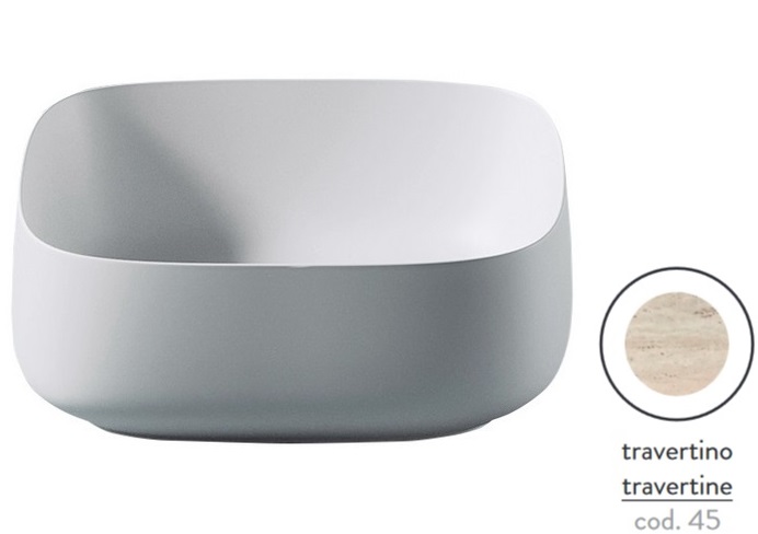 Раковина для ванной ArtCeram Cognac 46х41 см керамика травертин COL007 45;00