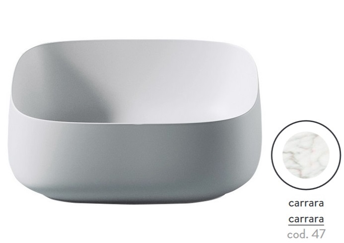 Раковина для ванной ArtCeram Cognac 46х41 см керамика каррара COL007 47;00