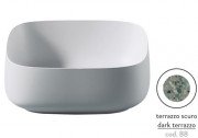 Раковина для ванної ArtCeram Cognac 46х41 см кераміка terrazzo scuro COL007 88;00