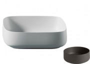 Раковина для ванної кімнати ArtCeram Cognac 55х35 см кераміка чорний (nero roma) COL008 20;00