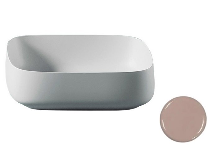 Раковина для ванної ArtCeram Cognac 55х35 см кераміка рожевий COL008 33;00