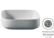 Раковина для ванної ArtCeram Cognac 55х35 см кераміка terrazzo scuro COL008 88;00