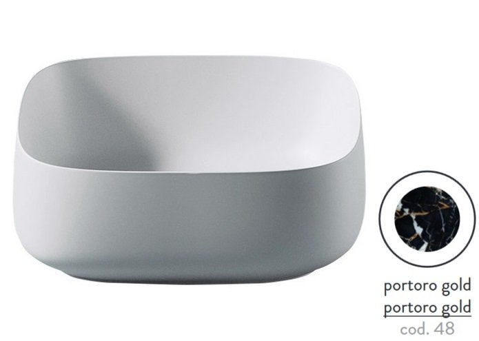 Раковина для ванної ArtCeram Cognac 46х41 см кераміка portoro gold COL007 48;00