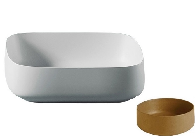 Раковина для ванной ArtCeram Cognac 56х41 см керамика коричневый (ombra cipro naturale) COL009 18;00