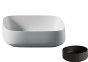 Раковина для ванної кімнати ArtCeram Cognac 56х41 см кераміка чорний (nero germania) COL009 21;00