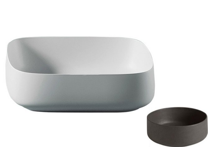 Раковина для ванной ArtCeram Cognac 56х41 см керамика чёрный (nero roma) COL009 20;00