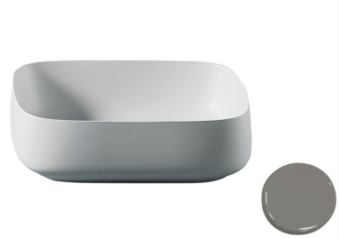 Раковина для ванной ArtCeram Cognac 56х41 см керамика серый COL009 34;00