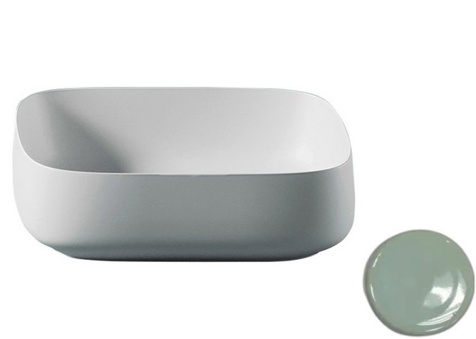 Раковина для ванної ArtCeram Cognac 56х41 см кераміка світло-зелений COL009 35;00