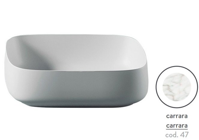 Раковина для ванної ArtCeram Cognac 56х41 см кераміка каррара COL009 47;00