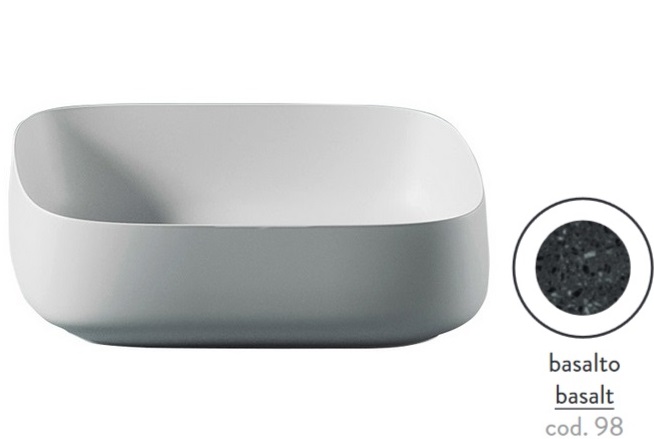 Раковина для ванной ArtCeram Cognac 56х41 см керамика базальт COL009 98;00