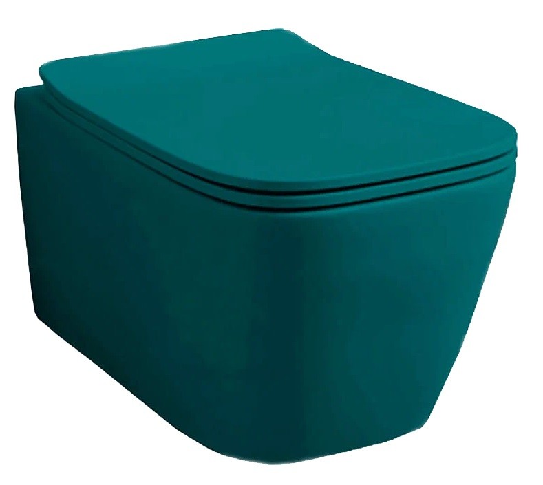 Унитаз подвесной ArtCeram A16 безободковый 36х52,5 см керамика зеленый ASV003 43;00