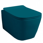 Унитаз подвесной ArtCeram A16 безободковый 36х52,5 см керамика сине-зеленый ASV003 42;00