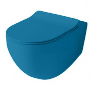 Унитаз подвесной ArtCeram File 2.0 безободковый 37х53 см керамика синий FLV004 38;00