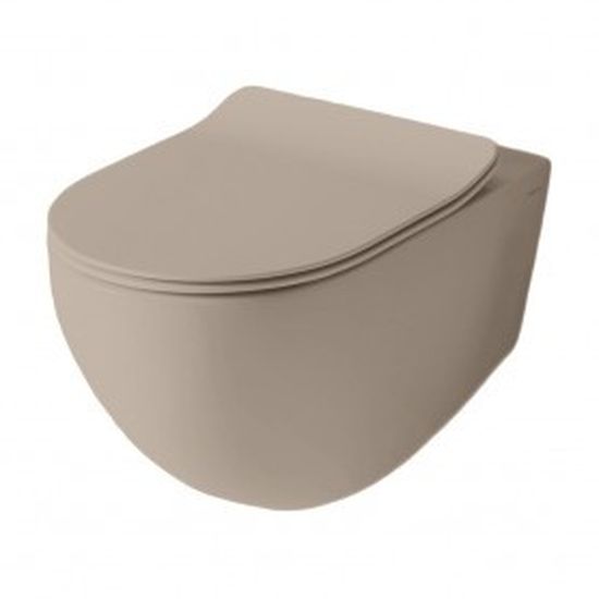 Унітаз підвісний ArtCeram File 2.0 безободковий 37х53 см кераміка бежевий FLV004 41;00