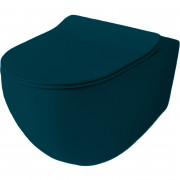 Унитаз подвесной ArtCeram File 2.0 безободковый 37х53 см керамика сине-зеленый FLV004 42;00
