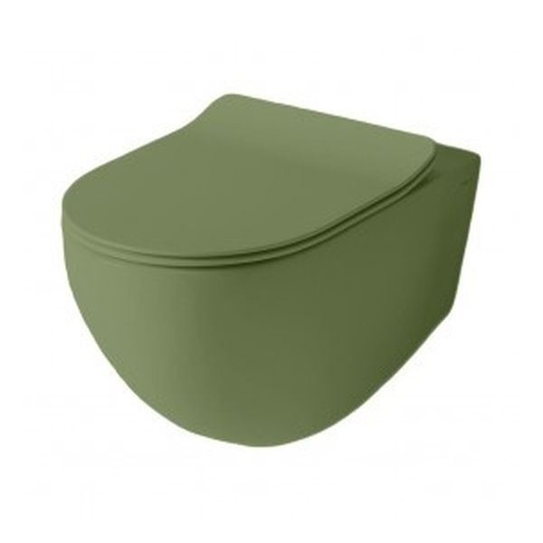 Унітаз підвісний ArtCeram File 2.0 безободковий 37х53 см кераміка зелена шавлія FLV004 44;00