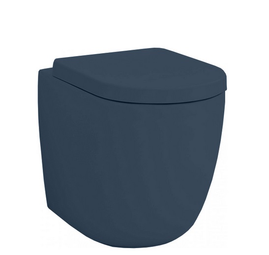 Унитаз напольный ArtCeram File 2.0 безободковый 37х53 см керамика темно-синий FLV005 36;00