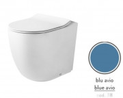 Унитаз напольный ArtCeram File 2.0 безободковый 37х53 см керамика синий FLV005 38;00