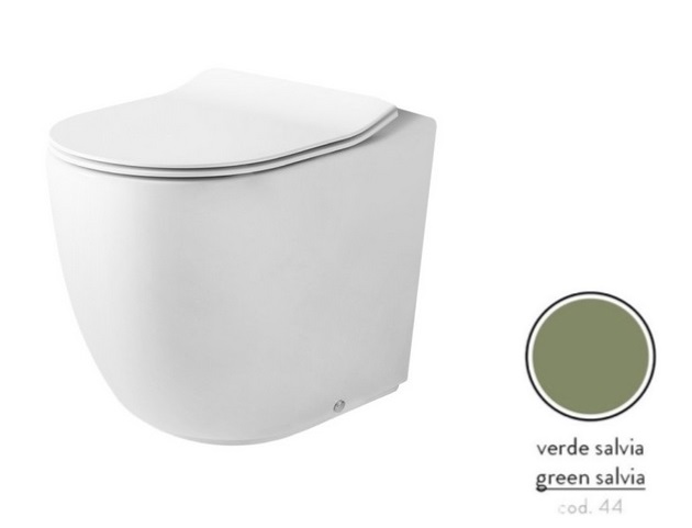 Унітаз підлоговий ArtCeram File 2.0 безободковий 37х53 см кераміка зелена шавлія FLV005 44;00