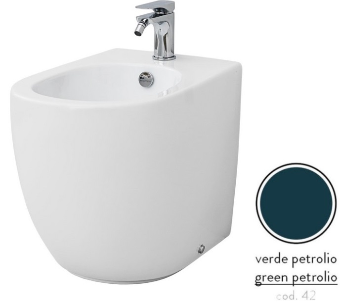 Биде напольное ArtCeram File 2.0 37х53 см керамика сине-зеленый FLB002 42;00