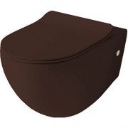 Унитаз подвесной ArtCeram File 2.0 безободковый 37х53 см керамика коричневый FLV004 39;00