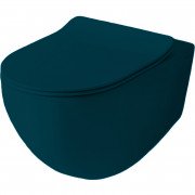 Унитаз подвесной ArtCeram File 2.0 безободковый 37х53 см керамика сине-зеленый FLV004 42;00