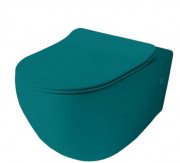 Унитаз подвесной ArtCeram File 2.0 безободковый 37х53 см керамика зеленый FLV004 43;00