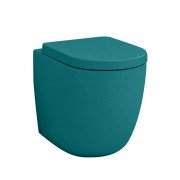 Унитаз напольный ArtCeram File 2.0 безободковый 37х53 см керамика зеленый FLV005 43;00