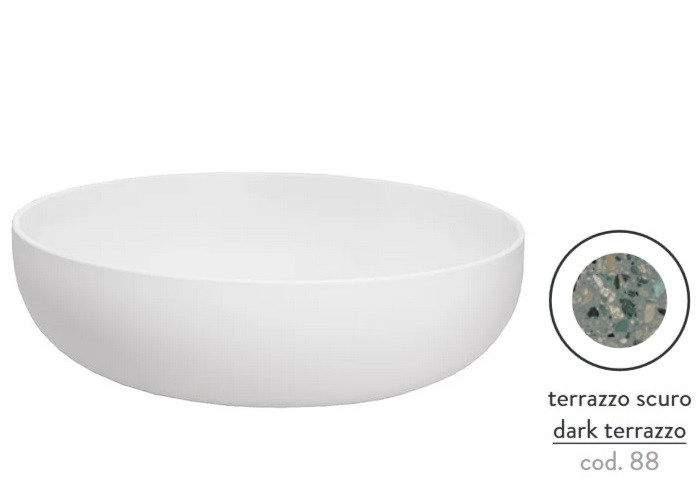 Раковина для ванной ArtCeram Jolie Ø50 см керамика terrazzo scuro JOL001 88;00