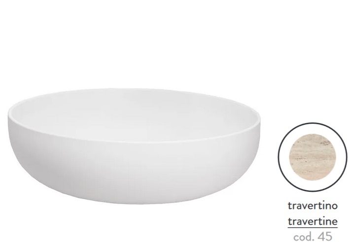 Раковина для ванной ArtCeram Jolie Ø50 см керамика травертин JOL001 45;00