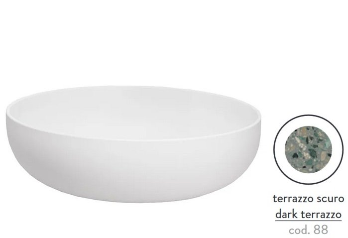 Раковина для ванної кімнати ArtCeram Jolie Ø50 см кераміка terrazzo scuro JOL001 88;00