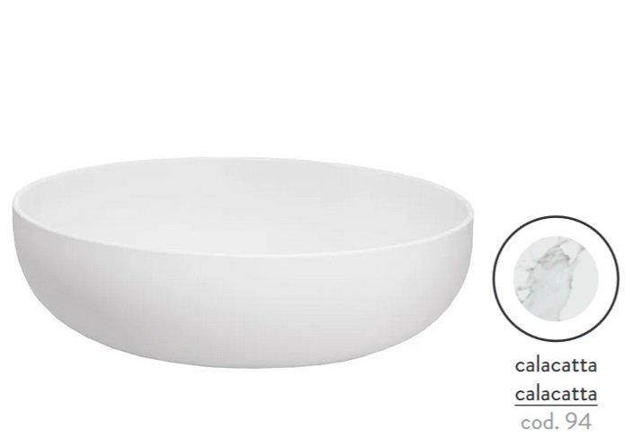 Раковина для ванной ArtCeram Jolie Ø50 см керамика calacatta JOL001 94;00