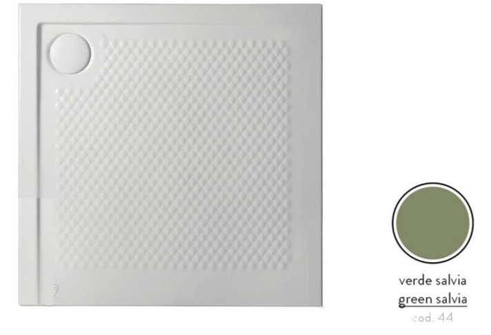 Душовий піддон Artceram Texture 90х90 см кераміка зелена шавлія PDQ008 44;00