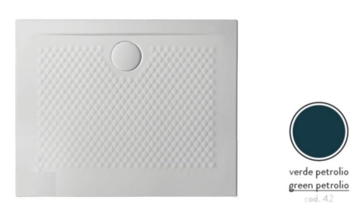 Душовий піддон Artceram Texture 90х72 см кераміка синьо-зелений PDR017 42;00