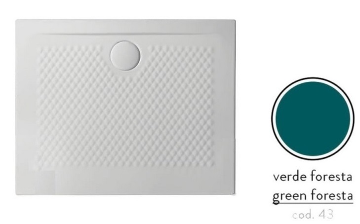 Душевой поддон Artceram Texture 90х72 см керамика зеленый PDR017 43;00