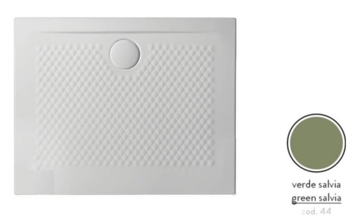 Душевой поддон Artceram Texture 90х72 см керамика зеленый шалфей PDR017 44;00