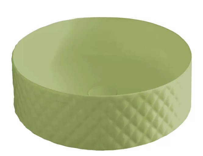 Раковина для ванной ArtCeram Rombo Ø44 см керамика зеленый шалфей OSL009 44;00