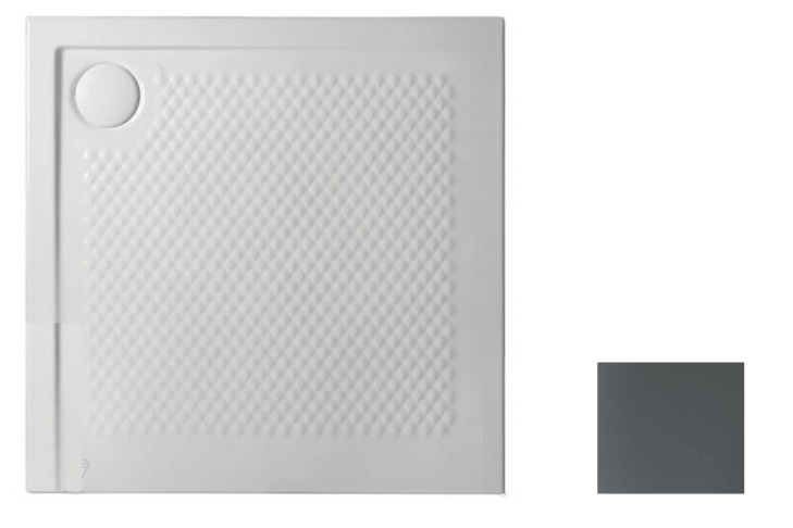 Душевой поддон Artceram Texture 90х90 см керамика серо-синий (деним) PDQ008 37;00