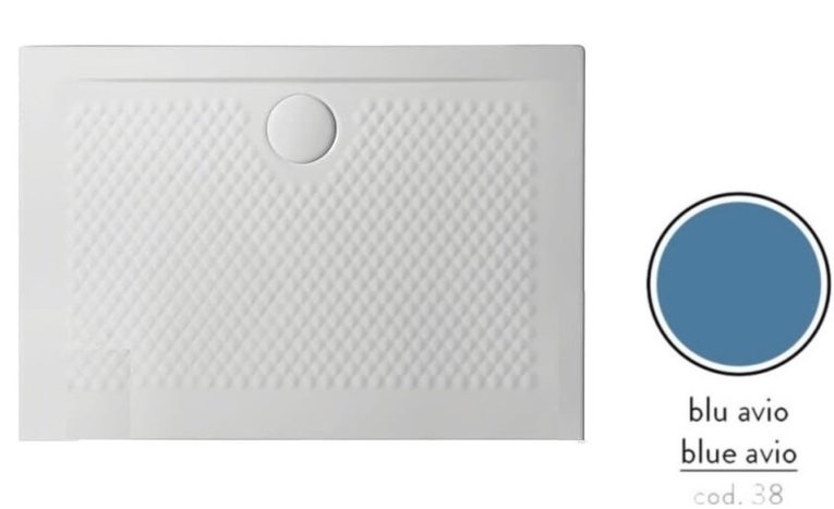 Душовий піддон Artceram Texture 100х70 см кераміка синій PDR018 38;00