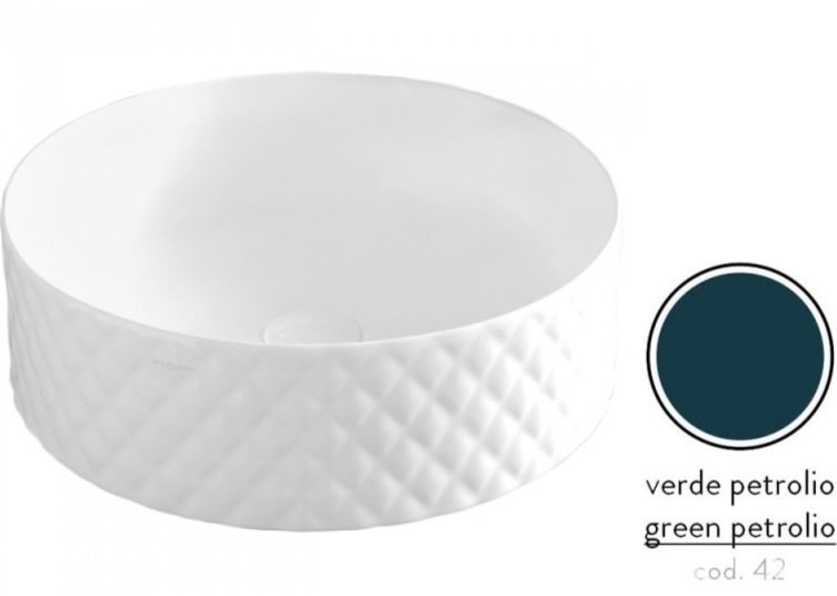 Раковина для ванної ArtCeram Rombo Ø44 см кераміка синьо-зелений OSL009 42;00